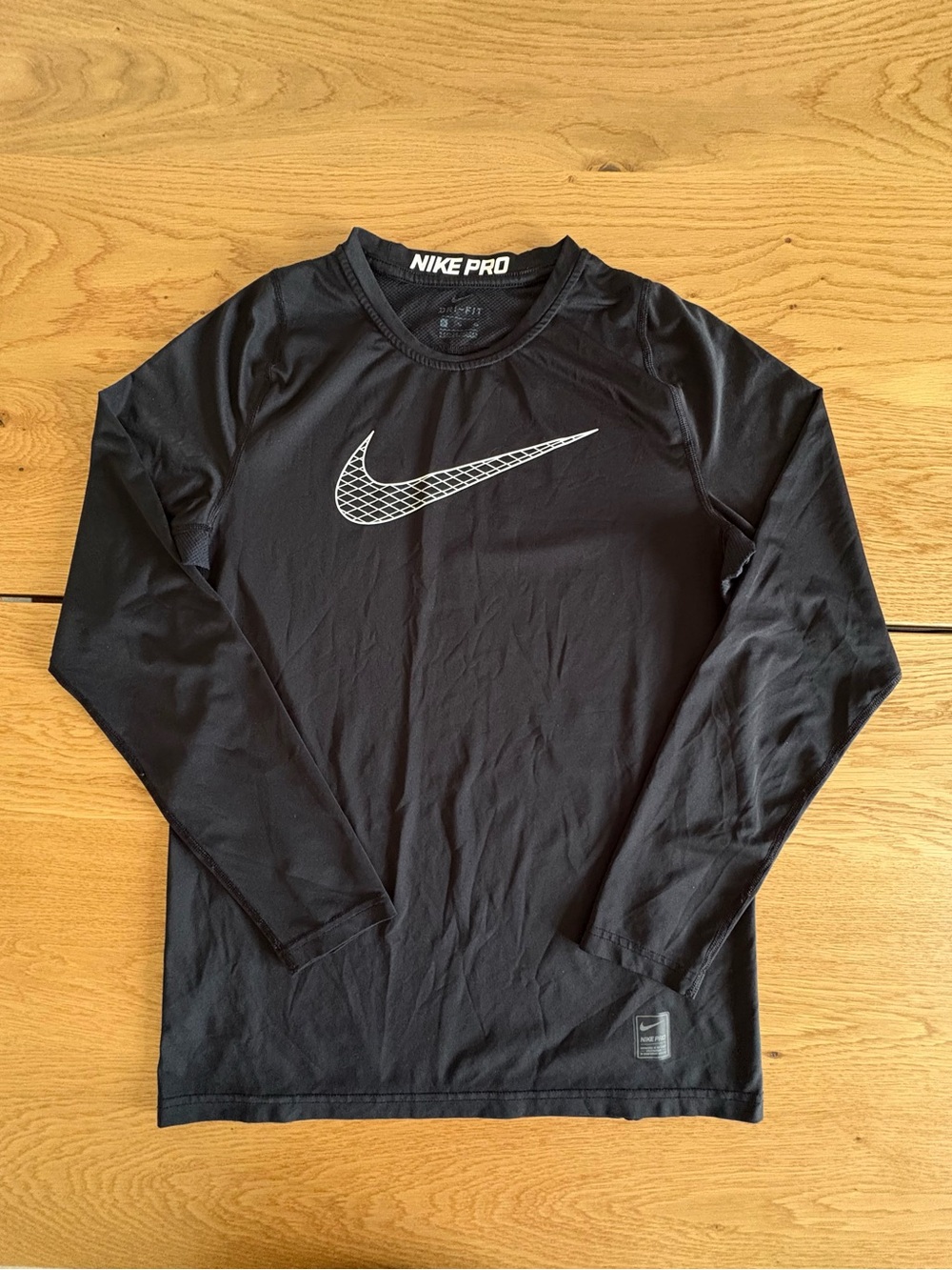 Nike Pro Youth XL Dri-Fit Long Sleeve Compression Base Layer Shirt Black